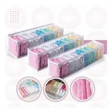 Kit 3 Colmeias Organizadora Roupas Bebê Calcinhas Meias com Laterais Soldadas Acabamento Mais Resistente