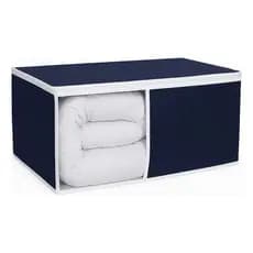 Organizador De Edredons 62x47x30cm Azul Marinho Vb Home Grosso Resistente