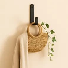 Gancho Multiuso Aço Preto Fosco Decorativo | Organize com Estilo | Resistente e Não Enferruja