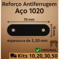 Chapa de União Aço 1020 – Suporte / Reforço Estrutural
