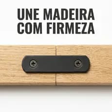 Suporte União Chapa de Junção para Móveis – Kit Reforço Aço