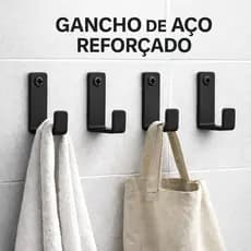 Cabideiro Gancho de Parede  Reforçado Multiuso Suporte Para Bolsa Casaco Toalha Cozinha Banheiro,Kit com 2,4,6 e 8
