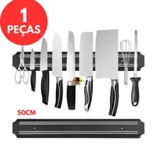1 Barra Magnética De Parede 50 CM Para Faca E Utensílios Organizador Porta Facas Imã Faqueiro Suporte Cozinha 50CM
