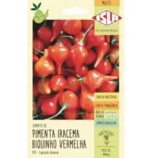 Semente de Pimenta Iracema Biquinho Vermelha Isla 0,35G Pronto Entrega