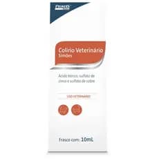Colírio Veterinário Simões 10ml Para Cães Gatos E Aves