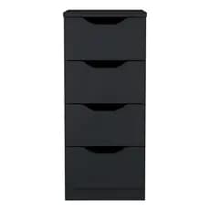 GAVETEIRO 4 GAVETAS PRETO MULTIVISÃO