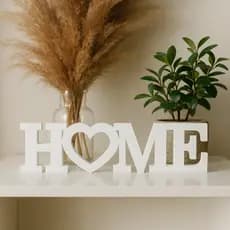Enfeite palavra HOME Minimalista Decorativo – Design Moderno para Casa