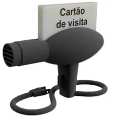 Suporte para Cartão de visita Salão de Beleza Porta Cartão de Visita Secador