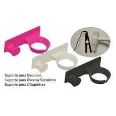 Suporte de Secador Escova Secadora de Cabelos e Chapinha com apoio para Cabo - REFORÇADO - PRÁTICO