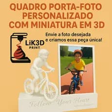 Quadro Porta-Foto Personalizado com Miniatura em 3D – Presente Criativo com Sua Imagem!