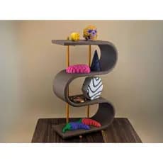 Mini ​Organizador de Mesa Multiuso Prateleira Estante Escritório Setup Gamer Decoração Moderna Porta Objetos Pequeno