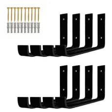 Mão Francesa Invertida 25cm Suporte Ferro Industrial 8pç