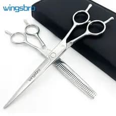 7.0” Tesoura de cabelo profissional  salão de beleza tesouras de corte de cabelo barbeiro tesoura de cabeleireiro
