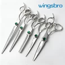 Wingbro Tesoura De Barbeiro Profissional De 6/7/8 Polegadas , Cabeleireiro Inoxidável , Ferramentas De Corte De Cabelo