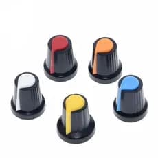 Kit 10 Knobs para potenciômetro estriado 6mm