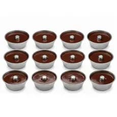 Kit 12 Mini Formas Pudim Bolo Vulcão 220ml Alumínio Doces de Natal Ceia