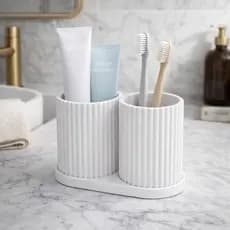 Porta Escova de Dente Duplo| Porta pincel | Porta canetas Suporte Minimalista – Design Moderno