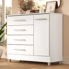 Comoda Laura 4 Gavetas 1 Porta