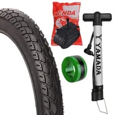 Pneu Kenda Aro 22 2.125 Bicicleta Bike Eletrica E-bike Lev Cairu Kinetron Camara Brinde bomba e fita