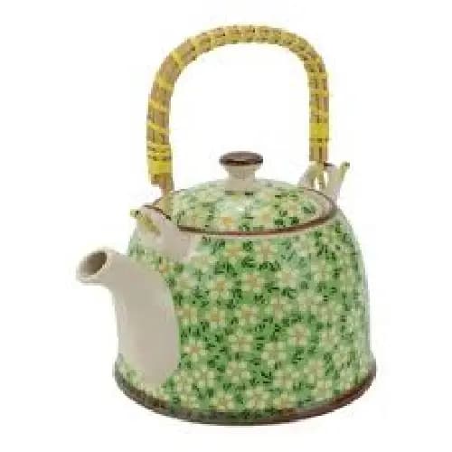 Bule Chaleira Decorativo Com Infusor Porcelana Oriental 600ml