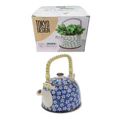 Chaleira Bule TokyoDesign Cerâmica Porcelana Decorativo Infusor Inox Chá