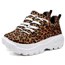 Tenis Feminino Dubuy Sneaker Chunky Animal Print Onça 729FG