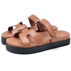 Sandalia Papete Dubuy Feminina Cobre Caramelo 2054FG