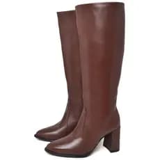 Bota Cano Longo Feminina Salto Alto Marrom Original Dubuy Serena 1716DB