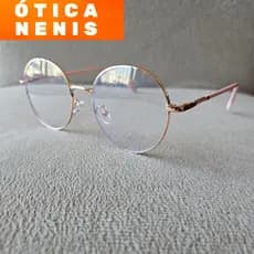 Óculos para armação metal feminino arredondada blogueirinha feminina estilosa redonda modelo 72871