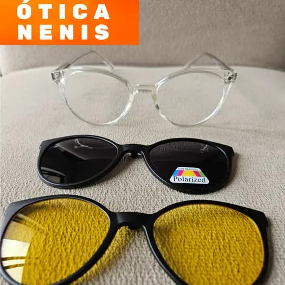 Armação para óculos Clip On clipon Redondo redonda Unissex Feminino Masculino feminina masculina