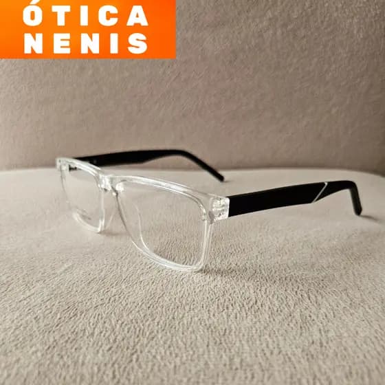 Armação de Óculos masculino quadrado resistente estiloso com mola proteção masculina modelo ot6109
