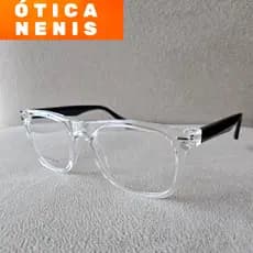 Armação de Óculos masculino quadrado resistente estiloso com mola proteção masculina modelo 7027