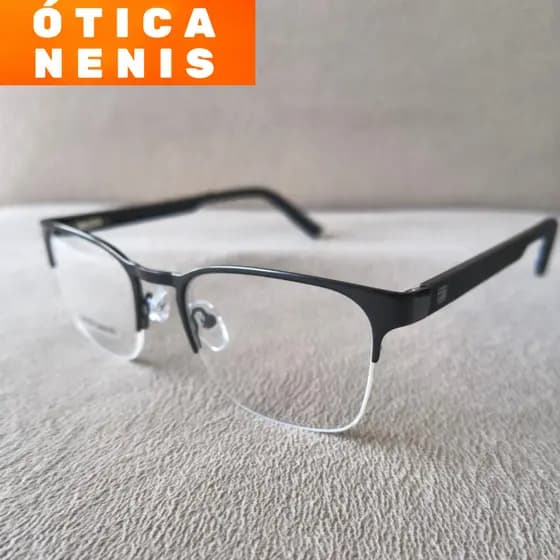 Armação Óculos masculino fio de nylon metal resistente Para colocar o grau masculina modelo isa14007