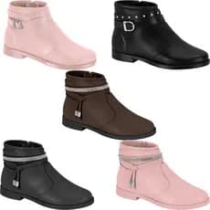 Bota Coturno Molekinha Juvenil Original com NF Menina Feminino Cano Curto Moda Confortável