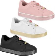 Tênis Flatform Molekinha Juvenil Confortável Brilho Original com NF Promoção 2520.148 2520148