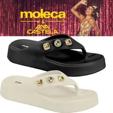 Sandália Moleca e Ana Castela Original com NF NuvemTamanco Plataforma Leve Conforto 5579.101 5579101