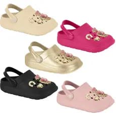 Clog Babuche Molekinha Ana Castela Boiadeira Com Apliques Bottons Removiveis 2591 Country
