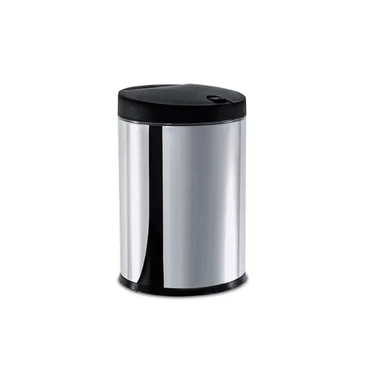 Lixeira Em Aço Inox Com Tampa Brinox Press - 4 Litros Preto