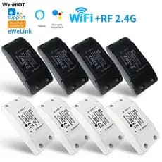 8pcs Interruptor Inteligente WiFi Smart Switch Suporte EWeLink APP  Suporte Alexa Google Home Controle De Voz