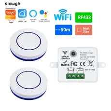Tuya WiFi Interruptor Inteligente Wi-Fi Sem Fio Suporte Smart Life APP Funciona Com Google Home Alexa