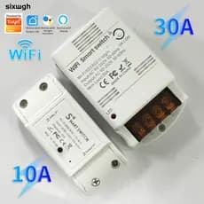 10A 30A Tuya Wifi Interruptor Inteligente Da Bomba De Água Suporte Smart Life App Funciona Com Alexa Google home Control