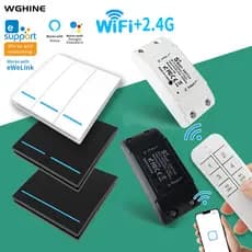 Interruptor Inteligente Wi-Fi , Sem Fio , Controle Remoto DIY , Suporte Para Aplicativo eWeLink , Amazon Alexa , Google