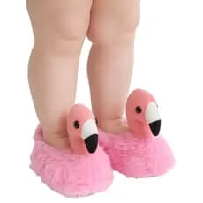 Pantufa Infantil Bichinhos Flamingo Fofinho Quentinho
