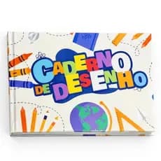 Caderno Desenho 1/4 Brochura capa dura Horizontal 96 fls