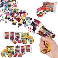 Kit 10 Lança Confetes Colorido Auto Inflável Festas pistola