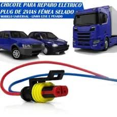 CHICOTE REPARADOR PARA INJETOR SENSORES BOBINA IGNIÇÃO PLUG DE 2 VIAS SELADO MODELO UNIVERSAL