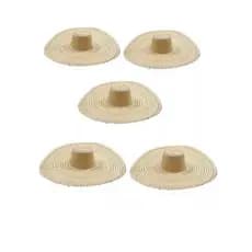 kit 05 CHAPEU PALHA MEXICANO ABA (25cm) tipo sombreiro