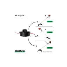 Carretel Garthen Completo Automático Roçadeira Grama 331681