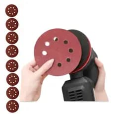 KIT 10 DISCO LIXA  VELCRO 8 FUROS 125MM 5" GRAO 40-220