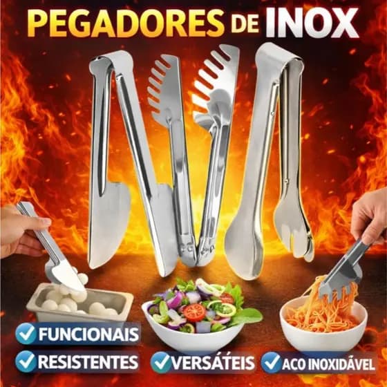 Kit Cozinha Pegadores Salada Massas E Etc 3 Unidades Promoção
